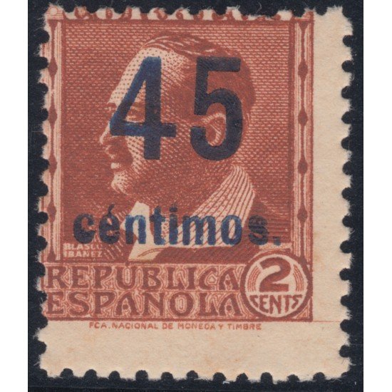 España Spain NE 28 1938 No Emitido No expendido Blasco Ibañez MNH España Spain NE 28 1938 No Emitido No expendido Blasco Ibañez MNH