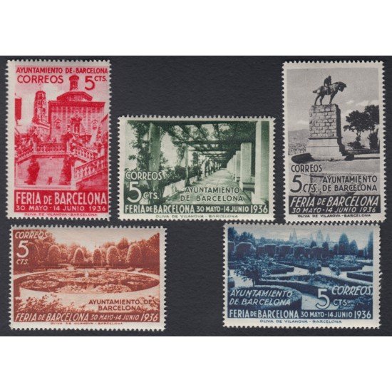 Barcelona 14/18 1936 Feria de Muestras MNH Barcelona 14/18 1936 Feria de Muestras MNH
