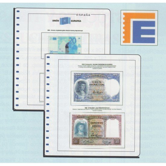 Hojas España Billetes 3022 Edifil Juan Carlos I 1975/1992 Hojas España Billetes 3022 Edifil Juan Carlos I 1975/1992