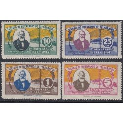 España Spain Beneficencia Huérfanos de Telégrafos 26/29 1944 89 º Aniversario MNH España Spain Beneficencia Huérfanos de Telégrafos 26/29 1944 89 º Aniversario MNH