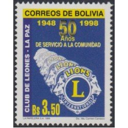 Bolivia 1038 1999 50 Años del Club de Leones de La Paz MNH Bolivia 1038 1999 50 Años del Club de Leones de La Paz MNH