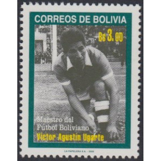 Bolivia 1045 2000 Víctor Agustín Ugarte Maestro del Fútbol MNH Bolivia 1045 2000 Víctor Agustín Ugarte Maestro del Fútbol MNH