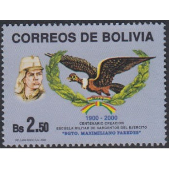 Bolivia 1063 2000 Centenario de creación de la escuela militar de sargentos MNH Bolivia 1063 2000 Centenario de creación de la escuela militar de sargentos MNH