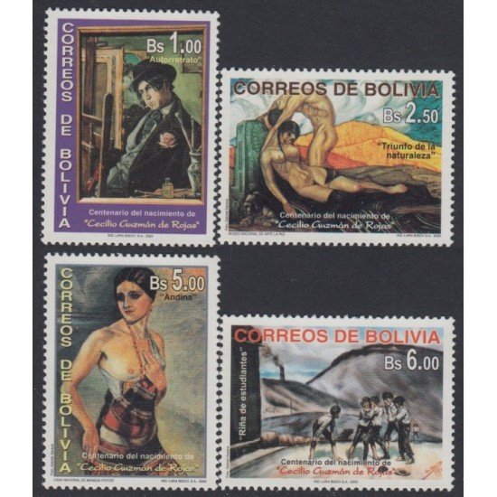 Bolivia 1065/68 2000 Centenario del nacimiento de Cecilio Guzmán de Rojas MNH Bolivia 1065/68 2000 Centenario del nacimiento de Cecilio Guzmán de Rojas MNH