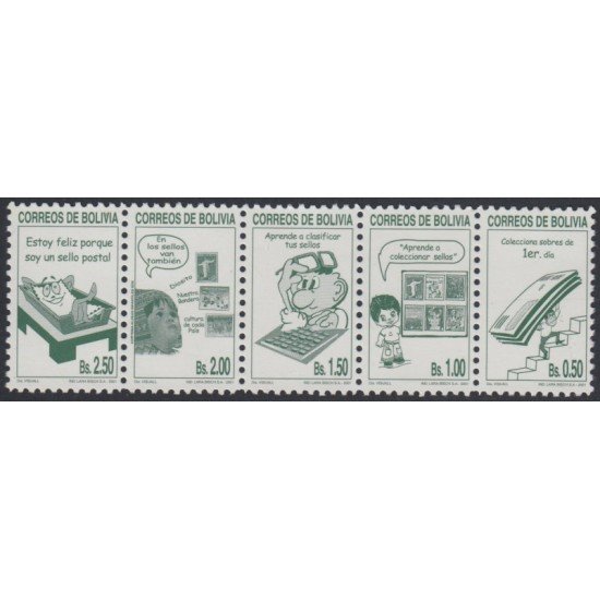 Bolivia 1070/74 2001 Campaña sobre la colección de sellos MNH