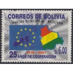 Bolivia 1075 2001 25 años de cooperación de La Unión Europea Usado Bolivia 1075 2001 25 años de cooperación de La Unión Europea Usado