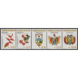 Bolivia 1083/87 2001 Símbolos Patrios MNH Bolivia 1083/87 2001 Símbolos Patrios MNH