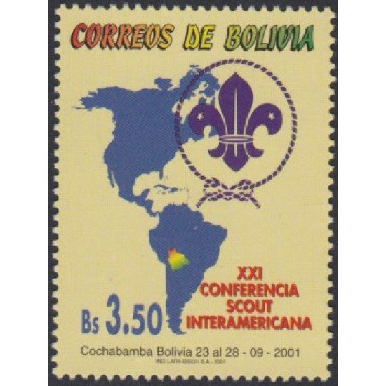 Bolivia 1088 2001 XXI Conferencia Scout Interamericana MNH