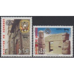 Bolivia 1101/102 2001 América Upaep Patrimonios de la Humanidad MNH Bolivia 1101/102 2001 América Upaep Patrimonios de la Humanidad MNH