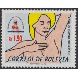 Bolivia 1106 2001 Prevención Cáncer de mamas MNH Bolivia 1106 2001 Prevención Cáncer de mamas MNH