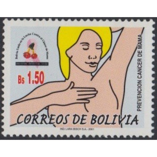 Bolivia 1106 2001 Prevención Cáncer de mamas MNH Bolivia 1106 2001 Prevención Cáncer de mamas MNH