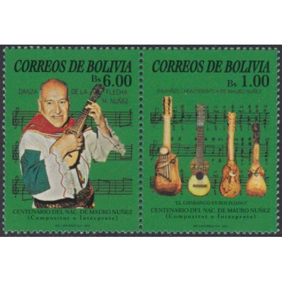 Bolivia 1110/11 2002Centenario del nacimiento de Mauro Núñez MNH
