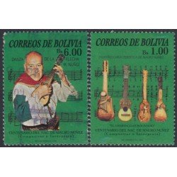 Bolivia 1110/11 2002 Centenario del nacimiento de Mauro Núñez Usado Bolivia 1110/11 2002 Centenario del nacimiento de Mauro Núñez Usado