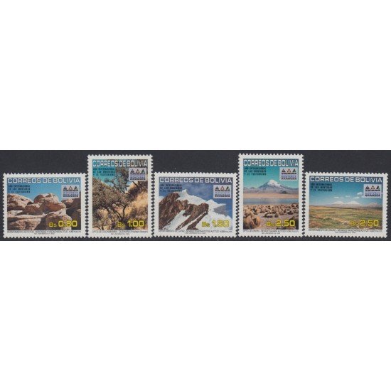 Bolivia 1120/24 2002 Montañas y Ecoturismo MNH Bolivia 1120/24 2002 Montañas y Ecoturismo MNH