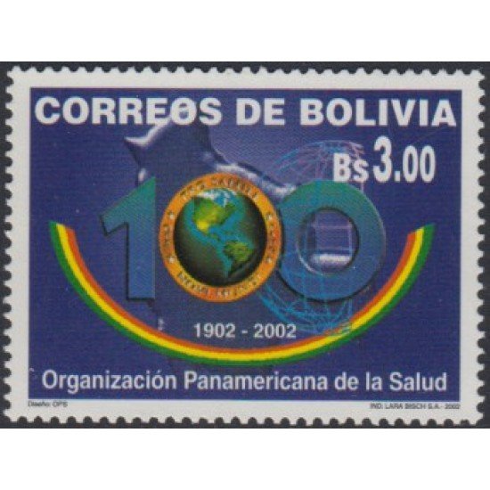 Bolivia 1125 2002 100 Años de Organización Panamericana de la Salud MNH Bolivia 1125 2002 100 Años de Organización Panamericana de la Salud MNH