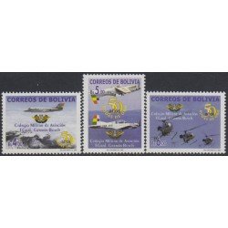 Bolivia 1127/29 2002 Colegio Militar de Aviación T.Gral Germán Bush MNH Bolivia 1127/29 2002 Colegio Militar de Aviación T.Gral Germán Bush MNH