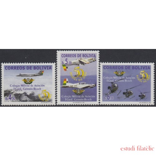 Bolivia 1127/29 2002 Colegio Militar de Aviación T.Gral Germán Bush MNH