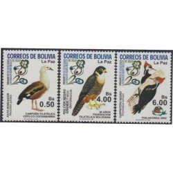 Bolivia 1130/32 2002 Pájaros Birds MNH Bolivia 1130/32 2002 Pájaros Birds MNH