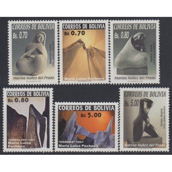 Bolivia 1134/39 2002 Esculturas Sculptures MNH Bolivia 1134/39 2002 Esculturas Sculptures MNH