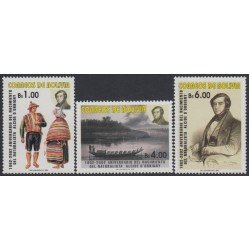 Bolivia 1140/42 2002 Bicentenario del nacimiento de Alcides D´Obrigny MNH Bolivia 1140/42 2002 Bicentenario del nacimiento de Alcides D´Obrigny MNH