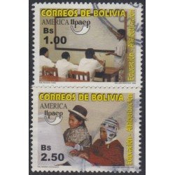 Bolivia 1143/44 2002 América Upaep Educación Alfabetización Usado Bolivia 1143/44 2002 América Upaep Educación Alfabetización Usado
