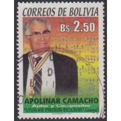 Bolivia 1149 2002 Apolinar Camacho Autor y Compositor Usado Bolivia 1149 2002 Apolinar Camacho Autor y Compositor Usado