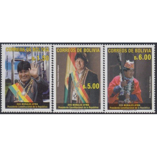 Bolivia 1211/13 2006 Presidente Evo Morales Ayma MNH Bolivia 1211/13 2006 Presidente Evo Morales Ayma MNH