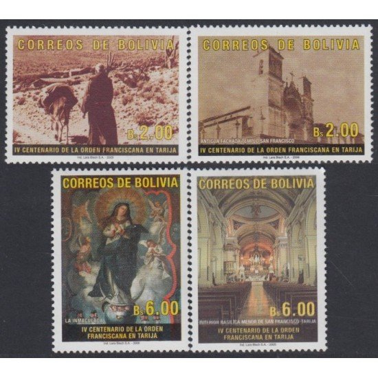 Bolivia 1223/26 2006 La inmaculada Basílica de San Francisco MNH Bolivia 1223/26 2006 La inmaculada Basílica de San Francisco MNH