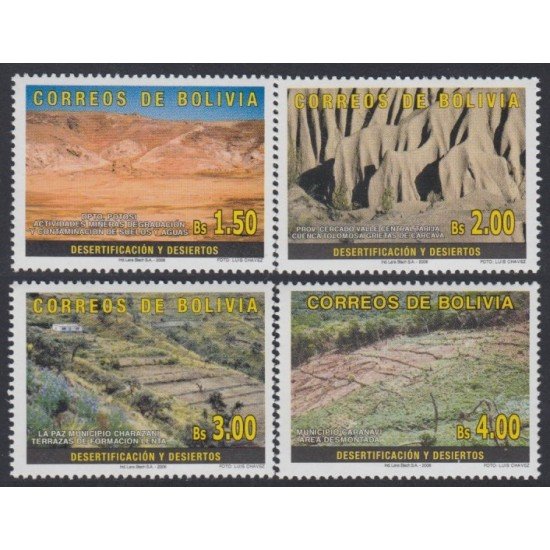 Bolivia 1238/41 2006 Desertificación y desiertos MNH Bolivia 1238/41 2006 Desertificación y desiertos MNH