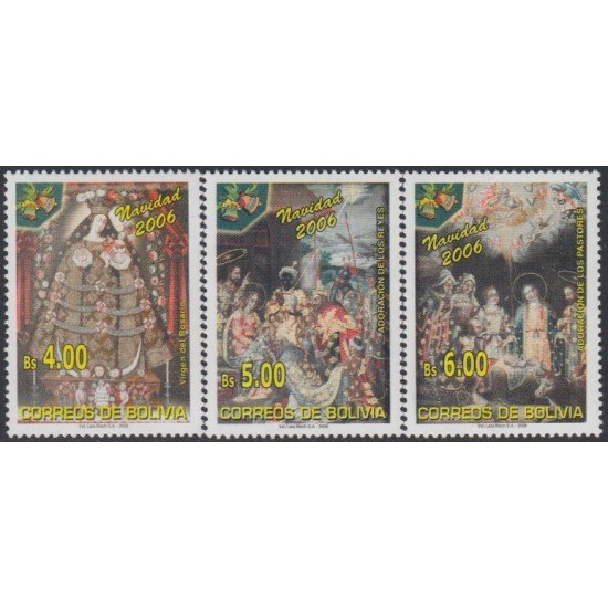 Bolivia 1246/48 2006 Navidad Christmas MNH Bolivia 1246/48 2006 Navidad Christmas MNH