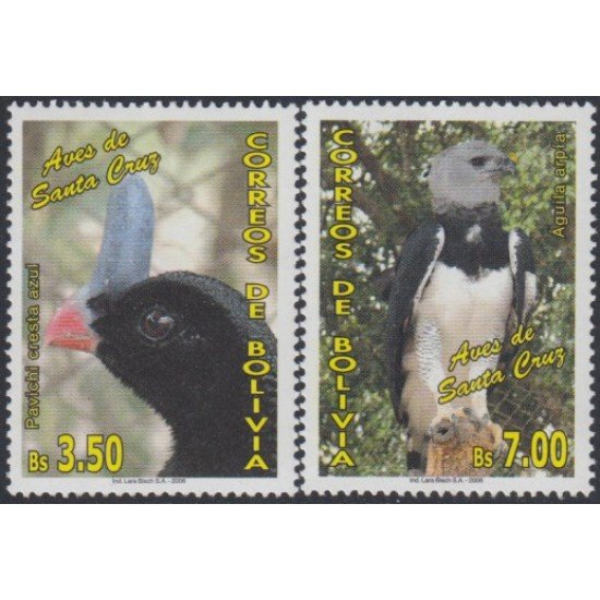 Bolivia 1254/55 2006 Aves de Santa Cruz Pájaros Birds Águila MNH Bolivia 1254/55 2006 Aves de Santa Cruz Pájaros Birds Águila MNH