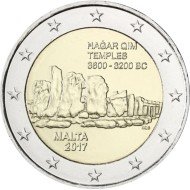 Malta 2017 2 € euros conmemorativos Templos  de Hagar Qim