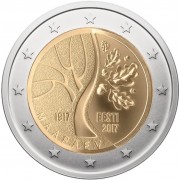 Estonia 2017 2 € euros conmemorativos Camino a la Independencia de Estonia