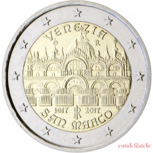 Italia 2017 2 € euros conmemorativos  Basílica de San Marcos