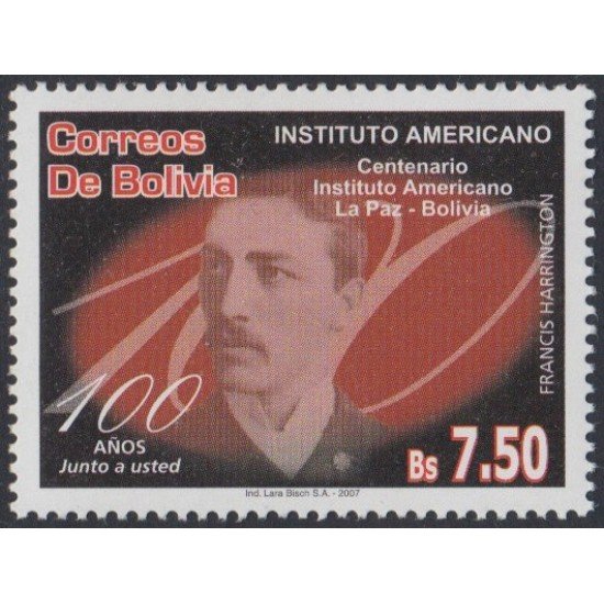 Bolivia 1275 2007 Francis Harrington MNH Bolivia 1275 2007 Francis Harrington MNH