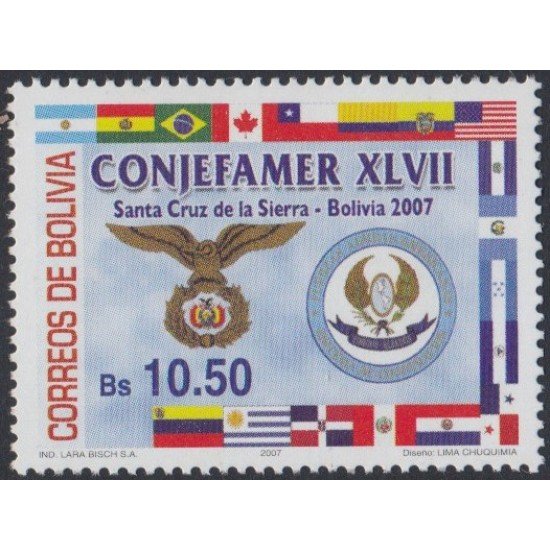 Bolivia 1278 2007 Conferencia de Jefes de estados de las Fuerzas Aéreas MNH Bolivia 1278 2007 Conferencia de Jefes de estados de las Fuerzas Aéreas MNH