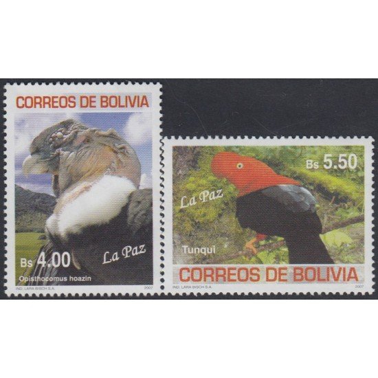 Bolivia 1281/82 2007 Fauna Aves perforadoras de La Paz Pájaros Birds MNH Bolivia 1281/82 2007 Fauna Aves perforadoras de La Paz Pájaros Birds MNH