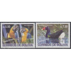 Bolivia 1283/84 2007 Fauna Aves perforadoras de Santa Cruz Pájaros Birds MNH