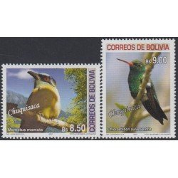 Bolivia 1295/96 2007 Fauna Aves perforadoras de Chuquisaca Pájaros Birds MNH