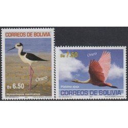 Bolivia 1297/98 2007 Fauna Aves perforadoras de Oruro Pájaros Birds MNH