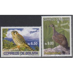 Bolivia 1301/02 2007 Fauna Aves perforadoras de Potosi Pájaros Birds MNH