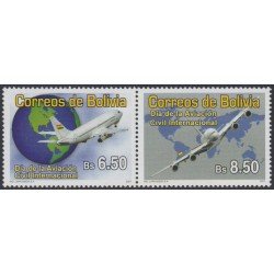 Bolivia 1305a/06a 2007 Día de la Aviación Civil Internacional MNH