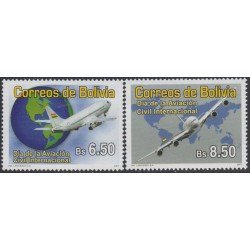Bolivia 1305/06 2007 Día de la Aviación Civil Internacional MNH