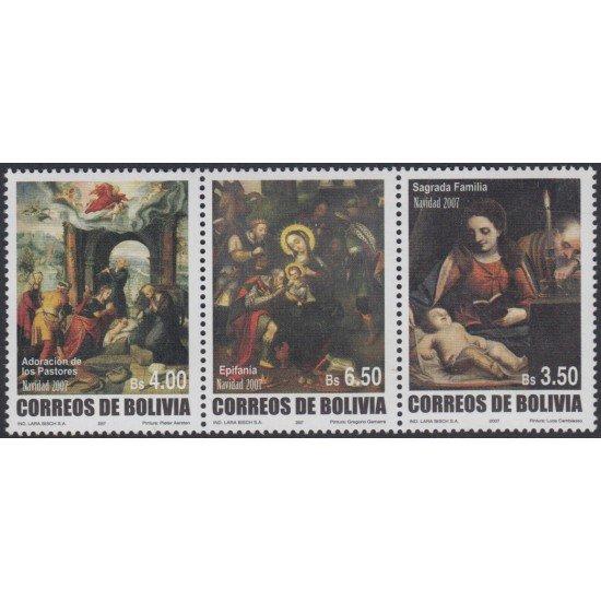 Bolivia 1307/09 2007 Navidad Christmas MNH