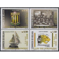 Bolivia 1332/35 2008 100 Años del Club Strongest MNH Bolivia 1332/35 2008 100 Años del Club Strongest MNH