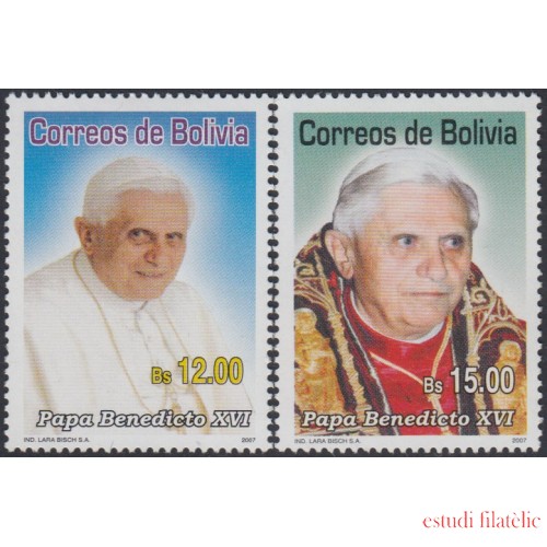 Bolivia 1337/38 2008 Papa Bnedicto XVI MNH