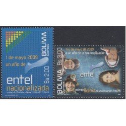Bolivia 1352/53 2009 Primer Año de Entel nacionalizada MNH Bolivia 1352/53 2009 Primer Año de Entel nacionalizada MNH
