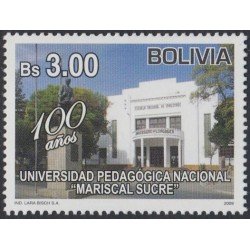 Bolivia 1355 2009 100 Años Universidad Pedagógica Nacional Mariscal Sucre MNH Bolivia 1355 2009 100 Años Universidad Pedagógica Nacional Mariscal Sucre MNH