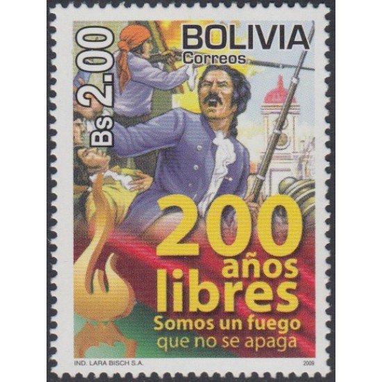 Bolivia 1358 2009 200 Años de la Liberación de Bolivia MNH Bolivia 1358 2009 200 Años de la Liberación de Bolivia MNH