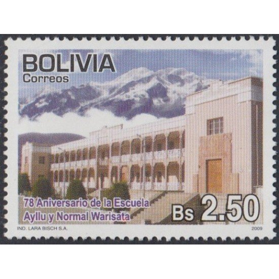 Bolivia 1359 2009 78 Aniversario de la Escuela Ayllu y Normal Warisata MNH Bolivia 1359 2009 78 Aniversario de la Escuela Ayllu y Normal Warisata MNH